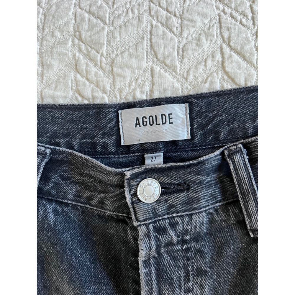 AGOLDE Low Slung Baggy 27 Paradox Faded Black Wide Leg Jeans - Picture 5 of 8
